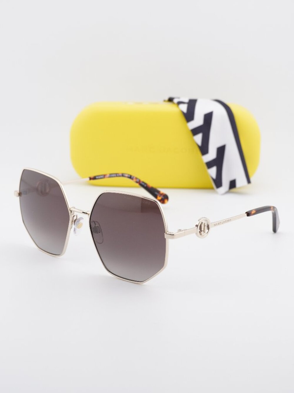 Marc Jacobs MARC 730/S 006J HA Geometric Sunglasses - Gold/Havana / Brown